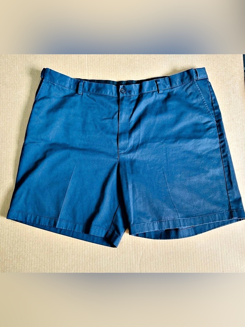 L.L.Bean Men's Comfort Waist Chino Shorts Blue Waist 44